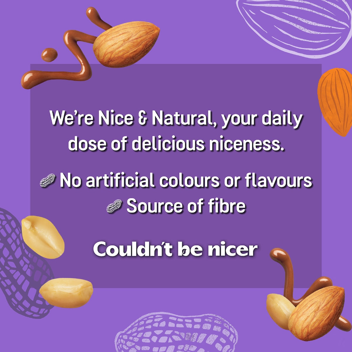 Nice & Natural Milk Choc Nut Bars Peanut & Almond 6 Pack