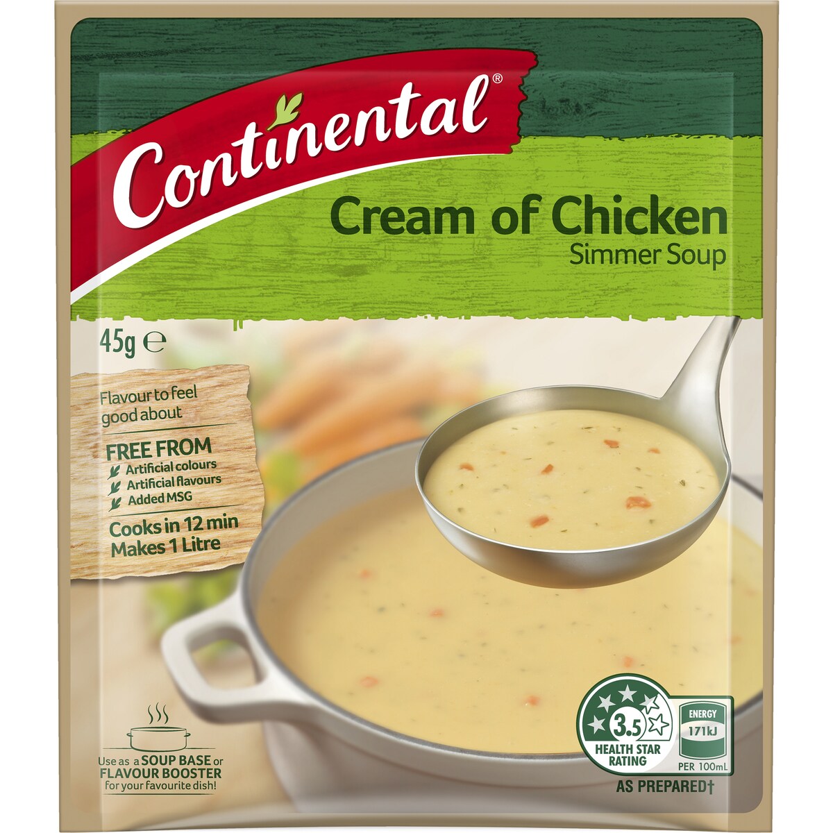 Continental Simmer Soup Cream Of Chicken 45g