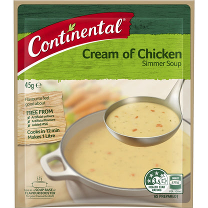 Continental Simmer Soup Cream Of Chicken 45g