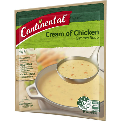 Continental Simmer Soup Cream Of Chicken 45g
