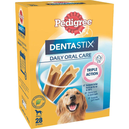 Pedigree Dentastix Large Dental Dog Treats Daily Oral Care Chews 28 Pack