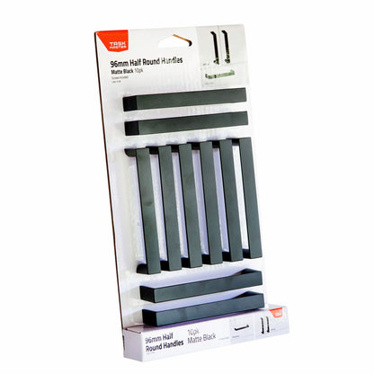 Taskmaster Cabinet Handles - 96mm - Matte Black - 10 Pack