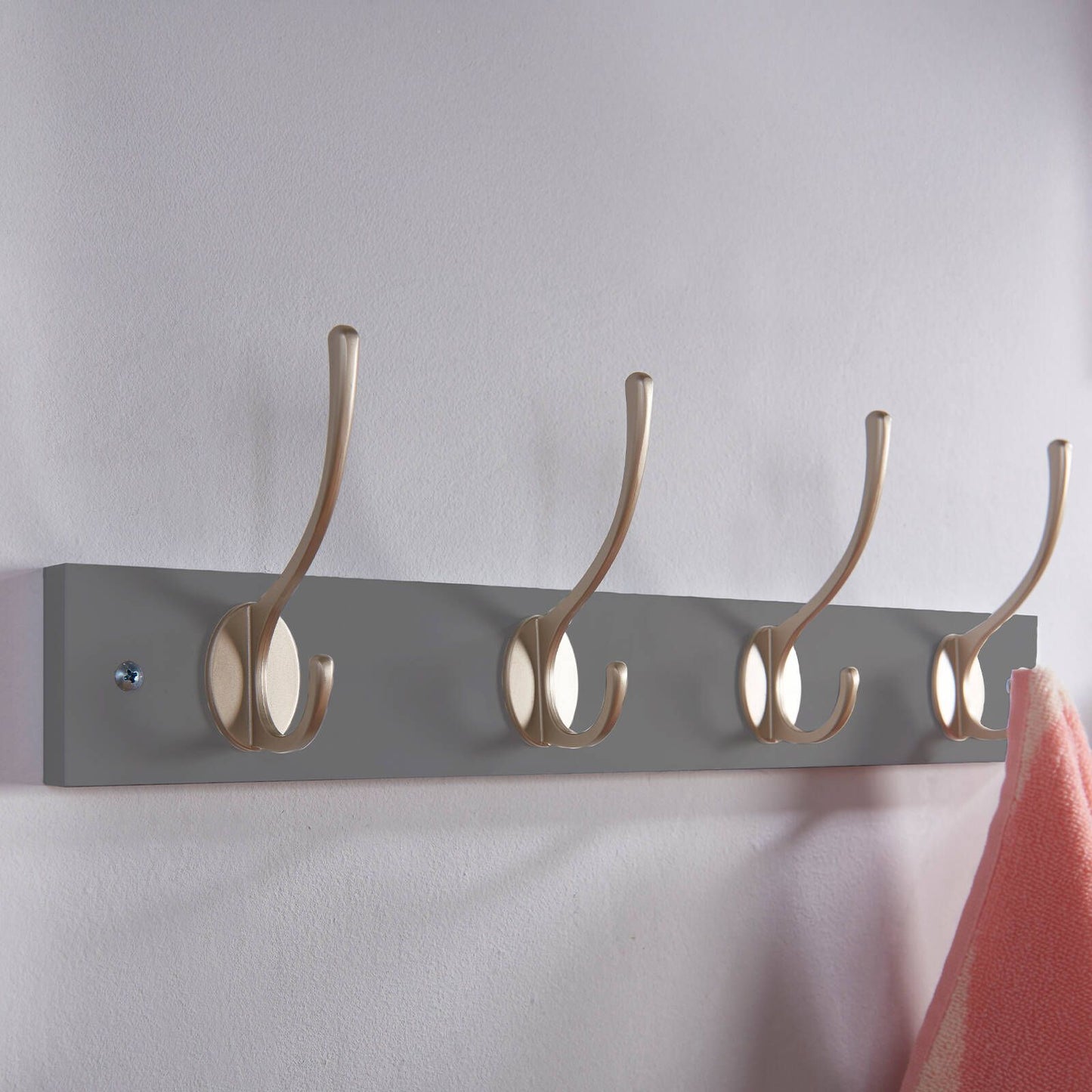 Adoored 4 Double Hook Grey Board Rack 455mm