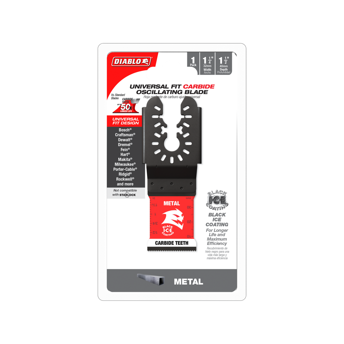 Diablo Carbide Multi Tool Blade - 40 x 32mm - Metal