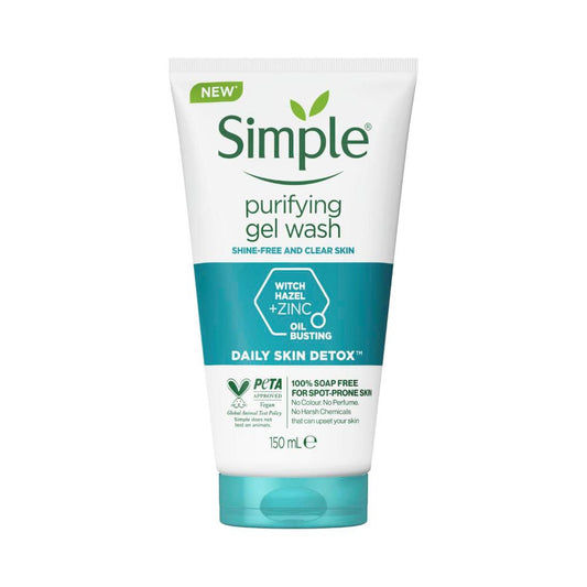 Simple eansing Facial Wash Gel Daily Skin Detox Purifying - 150mL