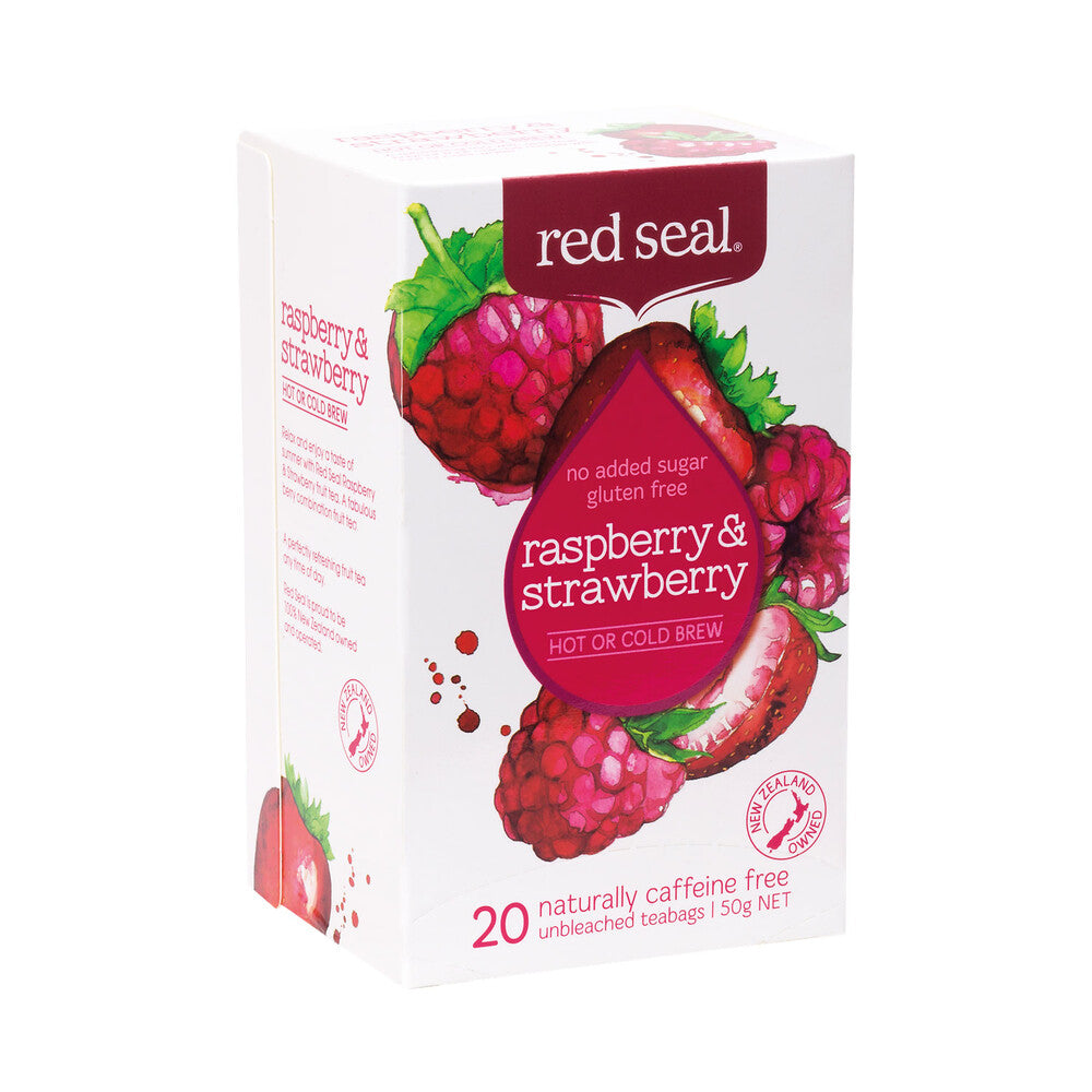 Red Seal Raspberry & Strawberry Hot Or Cold Brew Tea Bags - 20 pack