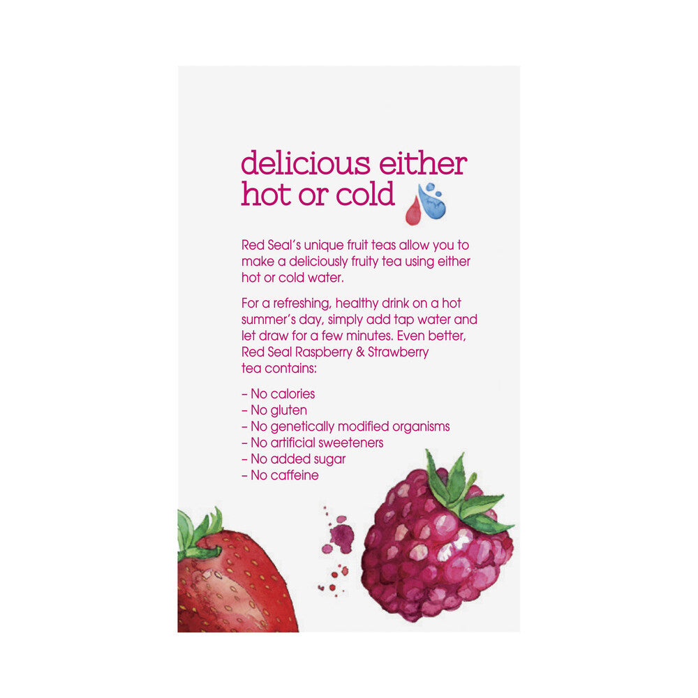 Red Seal Raspberry & Strawberry Hot Or Cold Brew Tea Bags - 20 pack