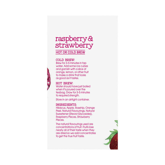 Red Seal Raspberry & Strawberry Hot Or Cold Brew Tea Bags - 20 pack