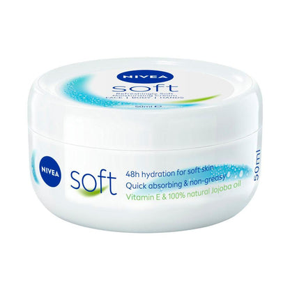 Nivea Soft Cream Travel Mini Lotion Moisturiser + Jojoba Oil & Vitamin E - 50mL