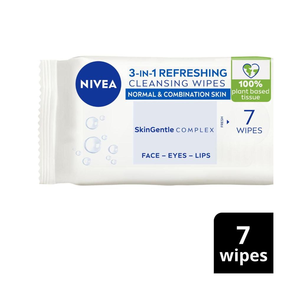 Nivea Daily Essentials Refreshing Face Cleansing Wipes For Normal Ski ... 7 pack