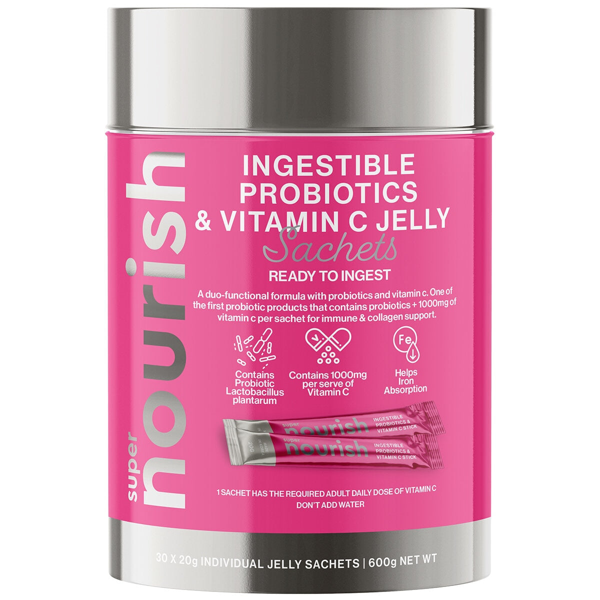 Super Nourish Probiotic & Vitamin C Jelly Sachets 30 x 20g