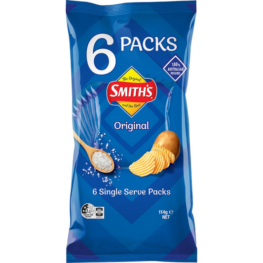 Smith's Crinkle Cut Potato Chips Multipack Original 6 Pack