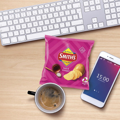 Smith's Crinkle Cut Potato Chips Multipack Salt, Vinegar 6 Pack