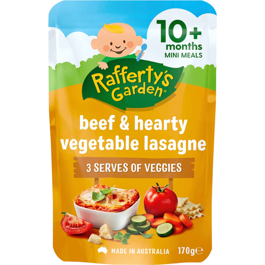 Raffertys Garden Baby Food Pouch Beef & Veg Italian Lasagne 10+ Months 170g