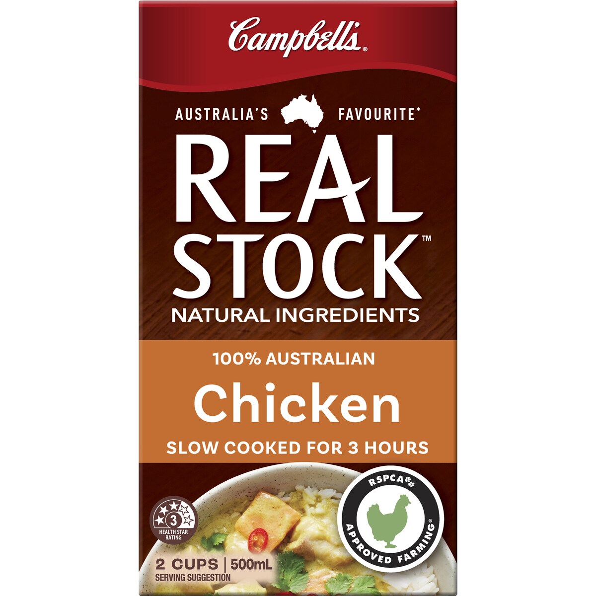 Campbells Real Stock Chicken Liquid Stock 500mL