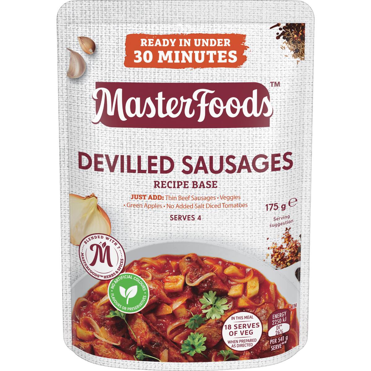 Masterfoods Devilled Sausages Recipe Base 175g