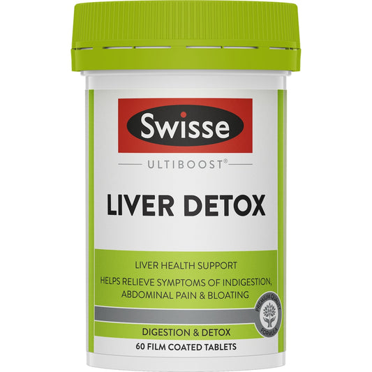 Swisse Ultiboost Liver Detox Tablets For Digestiive Health 60 Pack