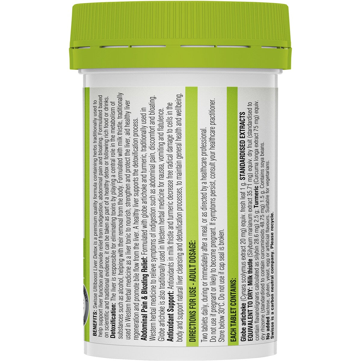 Swisse Ultiboost Liver Detox Tablets For Digestiive Health 60 Pack