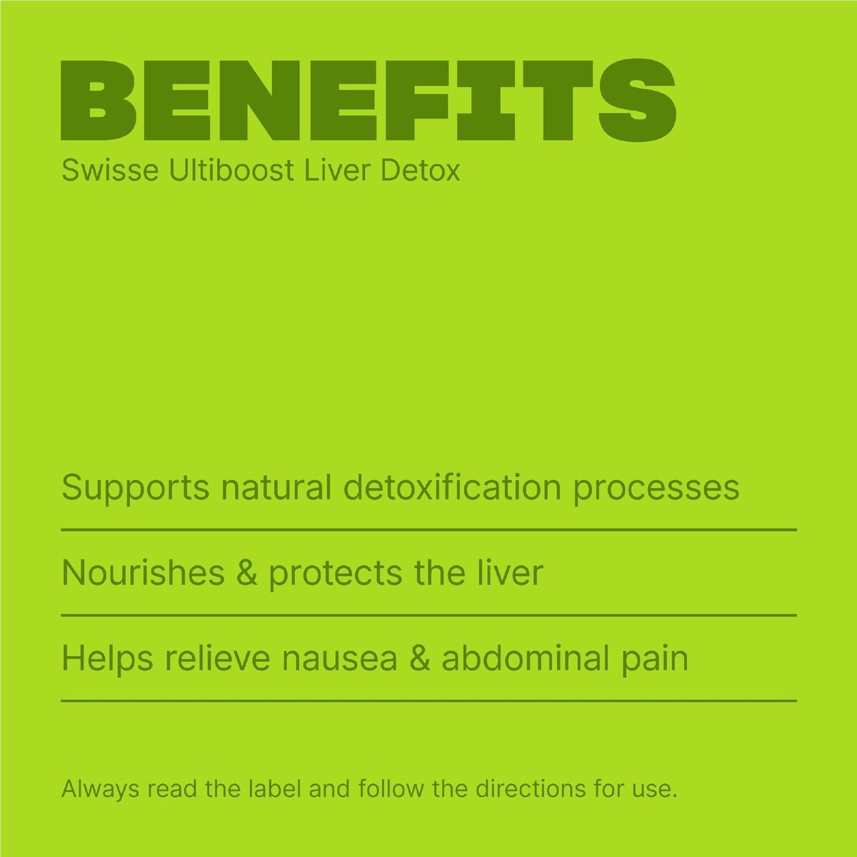 Swisse Ultiboost Liver Detox Tablets For Digestiive Health 60 Pack