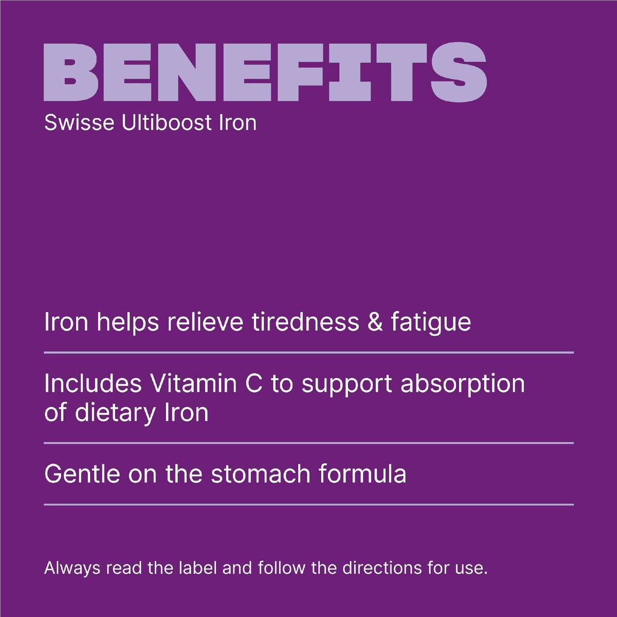 Swisse Ultiboost Iron Tablets Helps Relieve Fatigue 30 pack