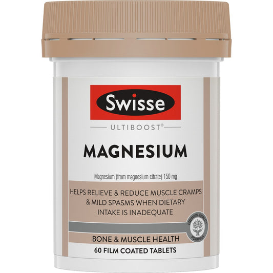 Swisse Ultiboost Magnesium Tablets For Bone And Muscle Health 60 Pack