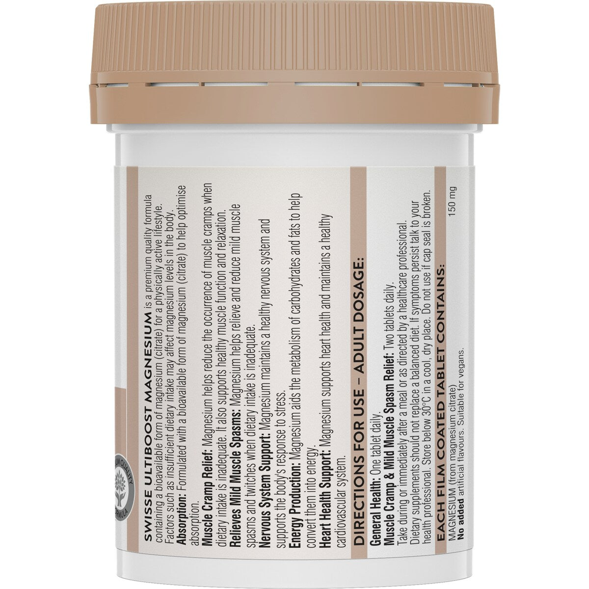 Swisse Ultiboost Magnesium Tablets For Bone And Muscle Health 60 Pack