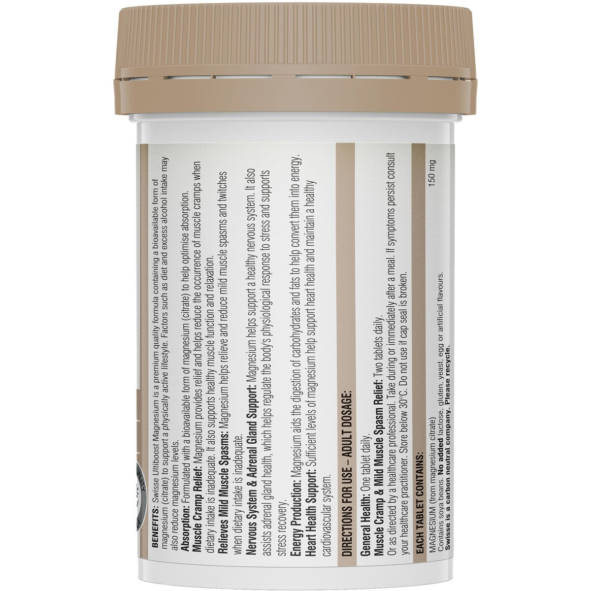 Swisse Ultiboost Magnesium Tablets For Bone And Muscle Health 60 Pack
