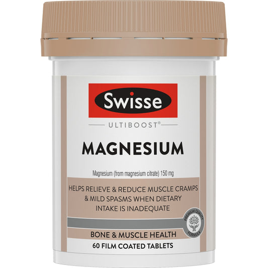 Swisse Ultiboost Magnesium Tablets For Bone And Muscle Health 60 Pack