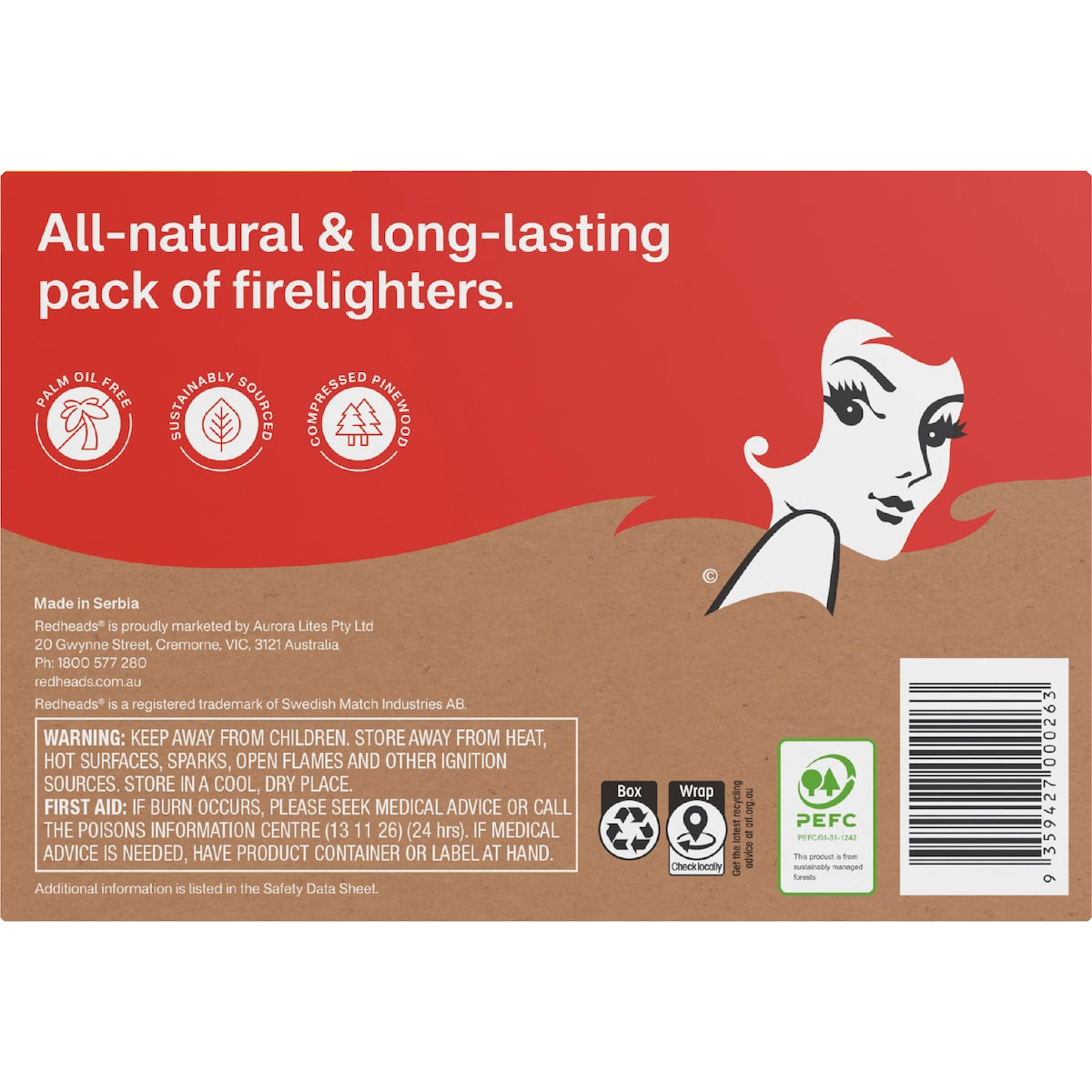 Redheads Natural Firelighter Cubes 64 Pack