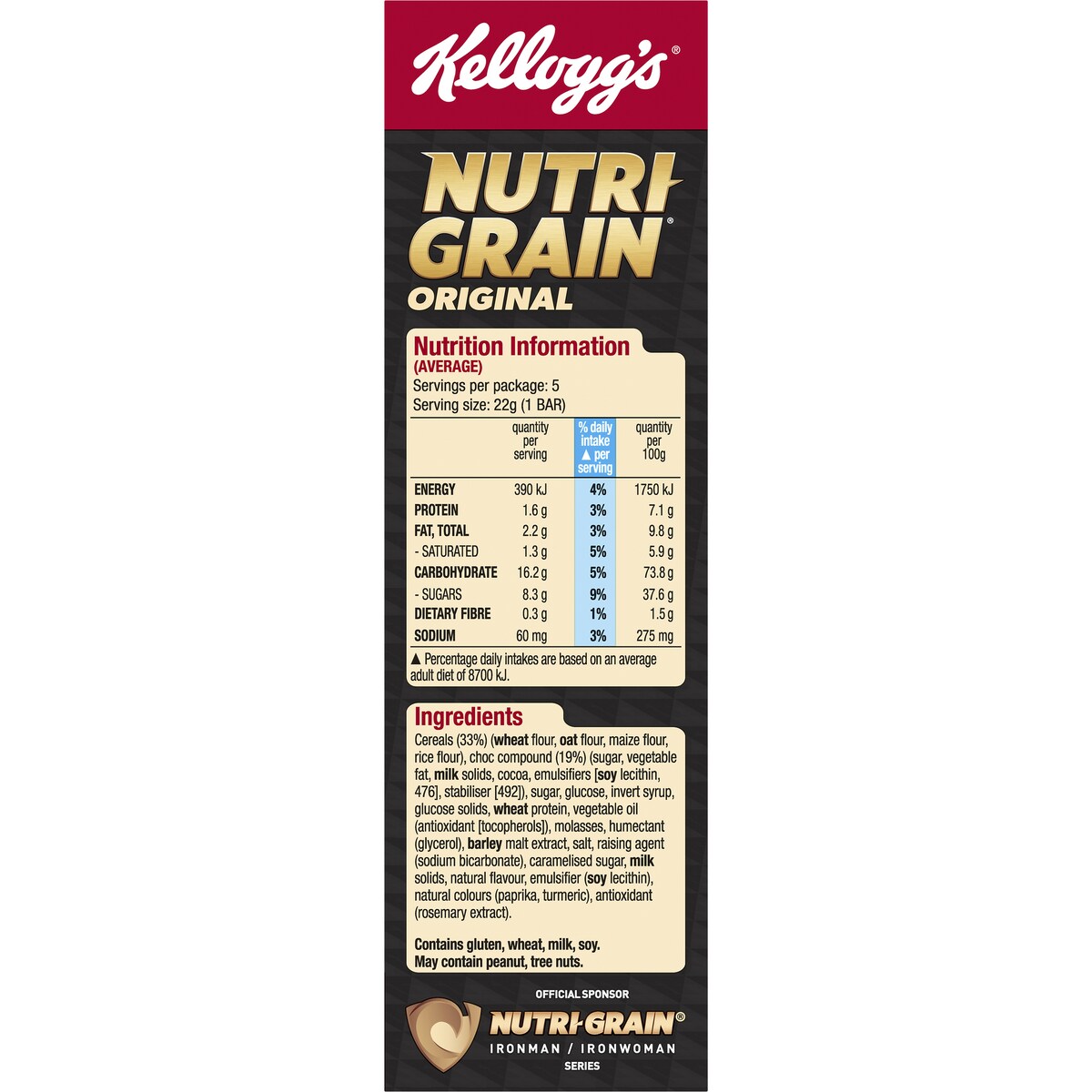 Kellogg's Nutri Grain Bars Original 5 pack