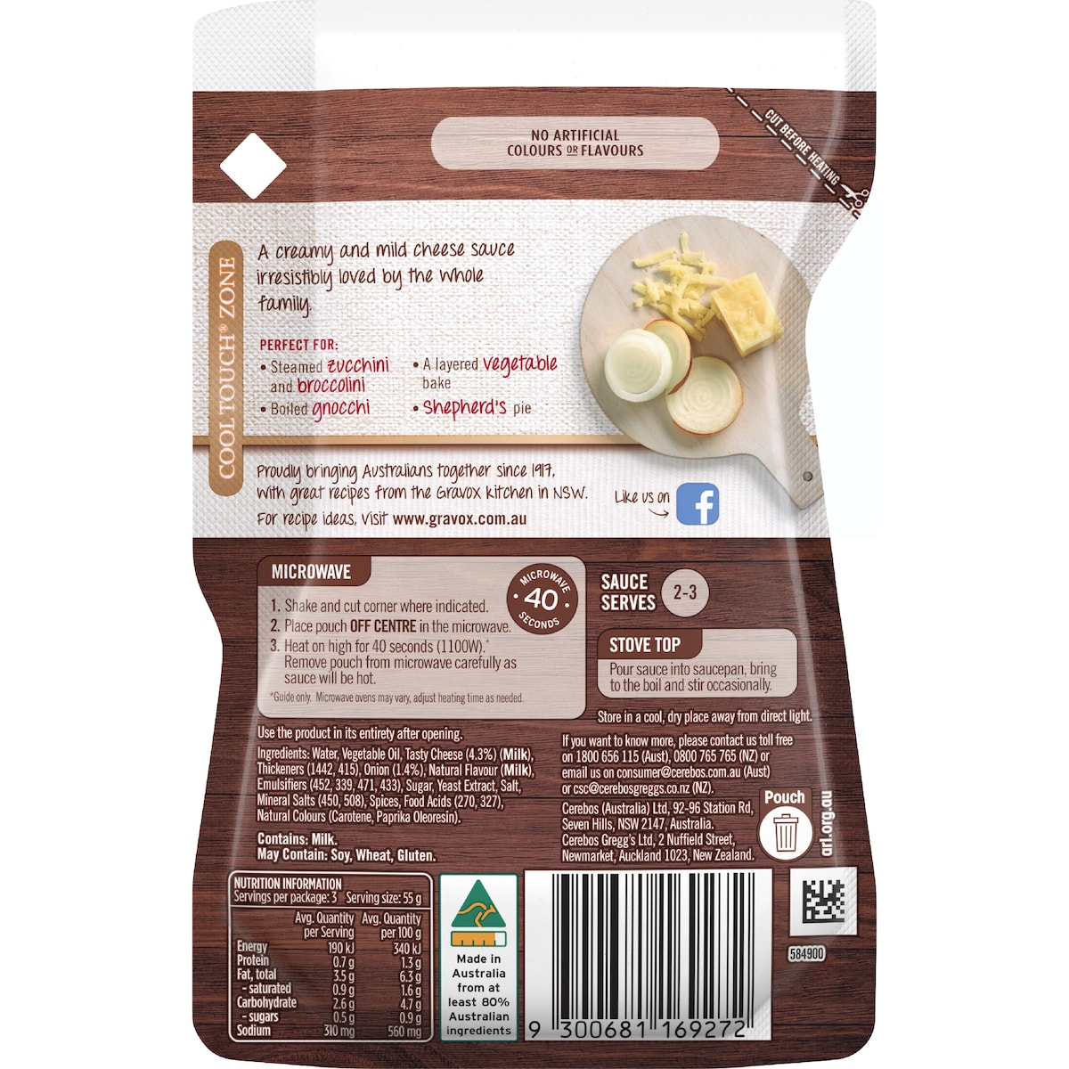 Gravox Cheese Liquid Sauce Pouch 165g