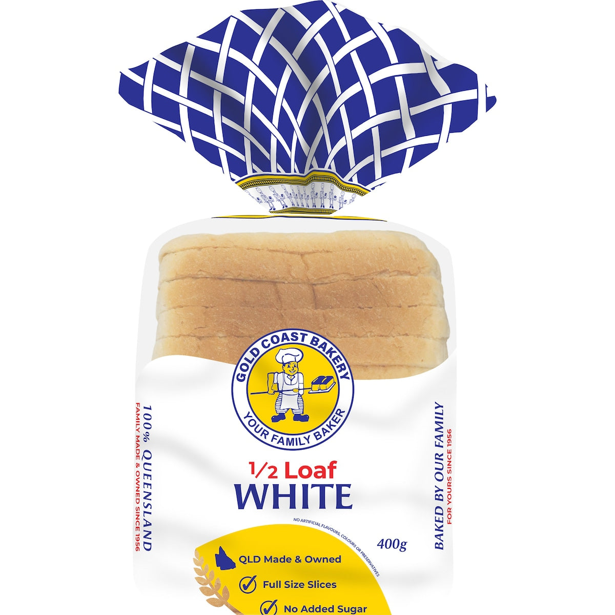 Gold Coast Bakery White Sliced Half Loaf 400g