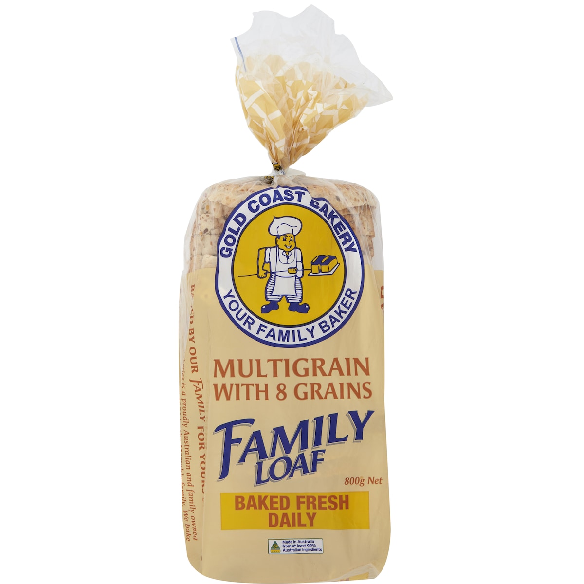 Gold Coast Bakery Multi Grain With 8 Grains Family Loaf 800g