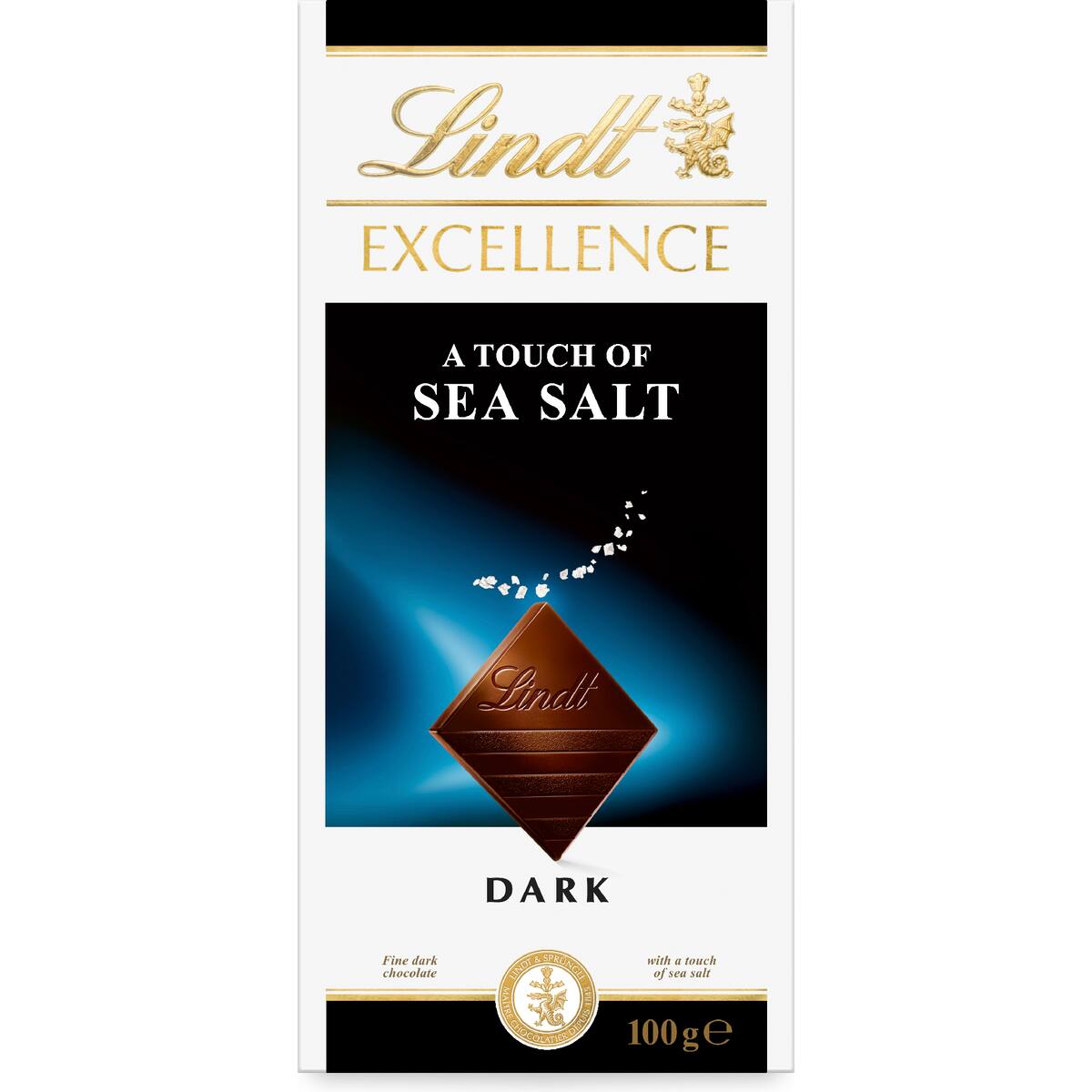Lindt Excellence Sea Salt Dark Chocolate Block 100g