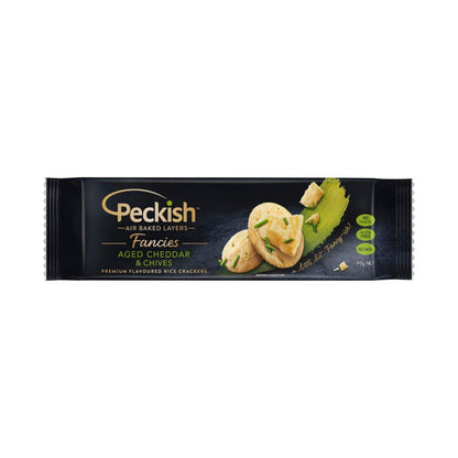 Peckish Fancies Rice Crackers Cheese & Chives - 90g