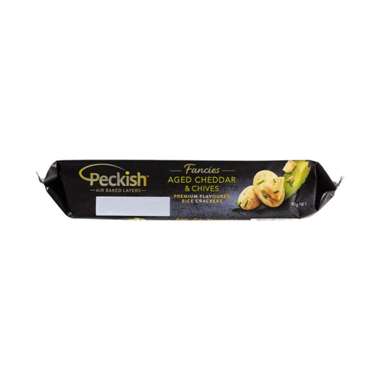 Peckish Fancies Rice Crackers Cheese & Chives - 90g