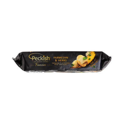 Peckish Fancies Rice Crackers Parmesan & Herbs - 90g
