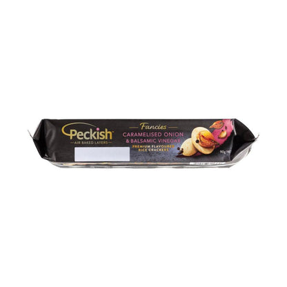 Peckish Fancies Rice Crackers Caramelised Onion - 90g