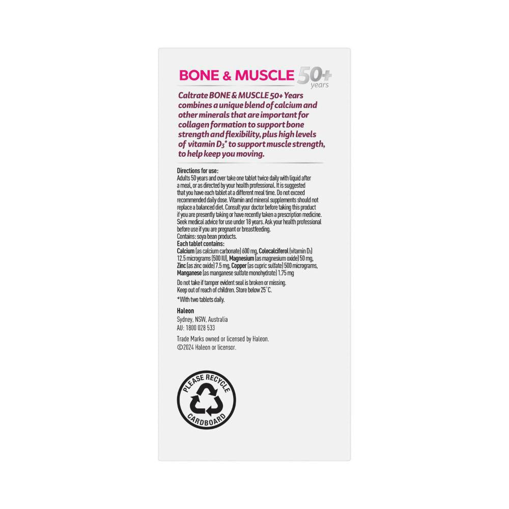 Caltrate Bone & Muscle Vitamin D 500iu 50+ - 100 Pack