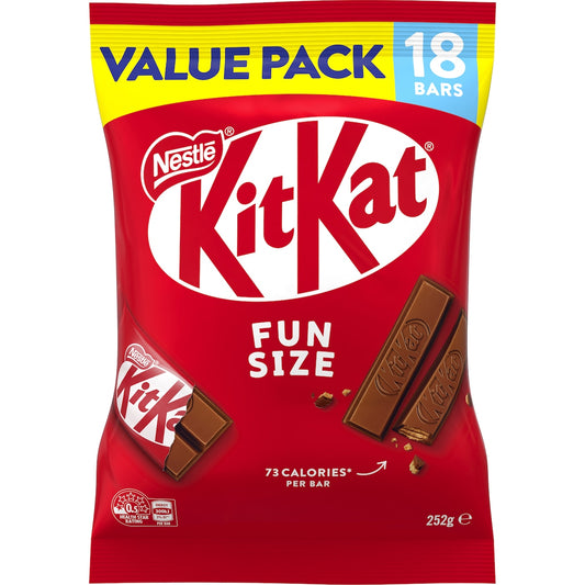 Kitkat Milk Chocolate 18 Mini Bars Share Pack 252g