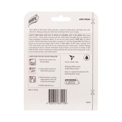 Harpic White & Shine Rimblock Fresh Lime Toilet eaner - 39g