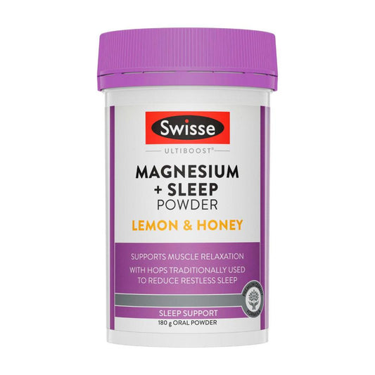 Swisse Ultiboost Magnesium + Sleep Powder Supports Muse Relaxation - 180g