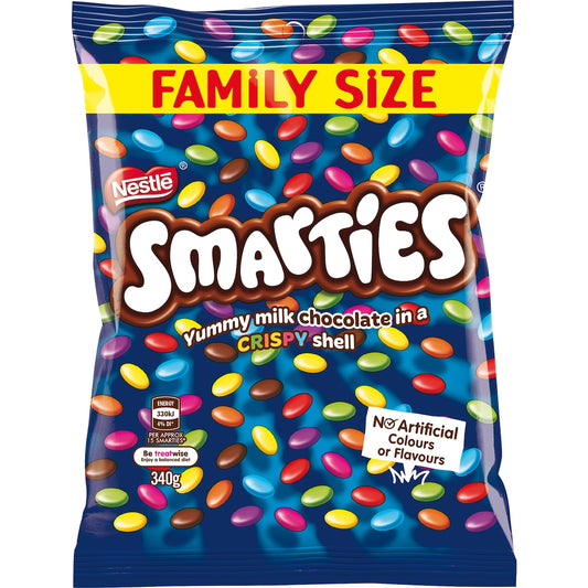 Smarties Milk Chocolate Family Size Bag 340g
