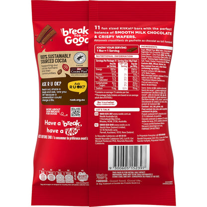 Kitkat Milk Chocolate 11 Mini Bars Share Pack 154g