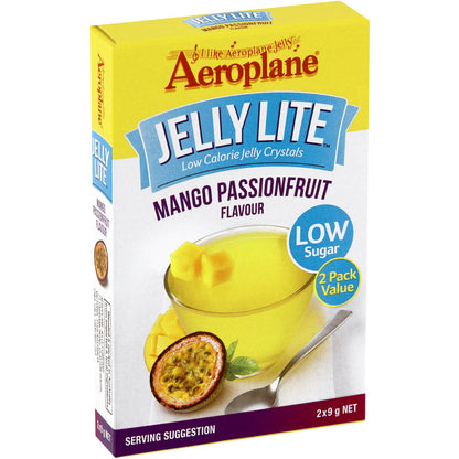 Aeroplane Jelly Lite Mango Passionfruit Low Calorie Jelly Crystals 2x9g