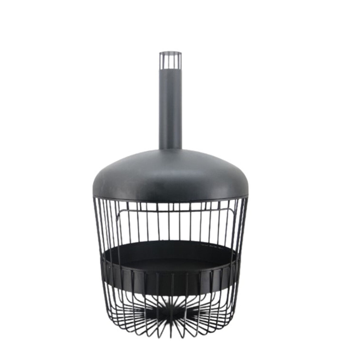 Glow Bastion Chimenea GLOW2417 Black Steel Wood Burning