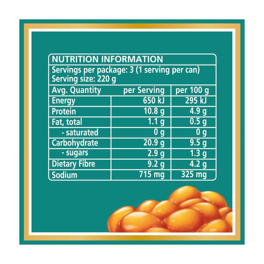 Heinz Baked Beans No Added Sugar 3 Pack - 220g