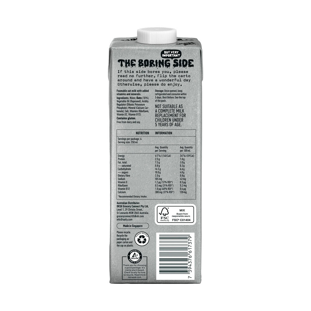 Oatly Oat Milk Barista Edition - 1L