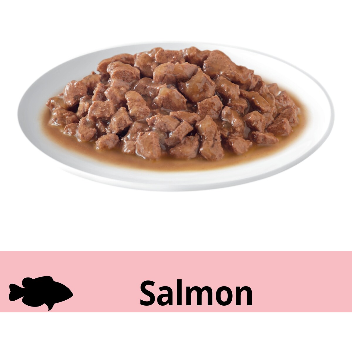 Dine Adult Wet Cat Food Saucy Morsels with Salmon Tray 85g