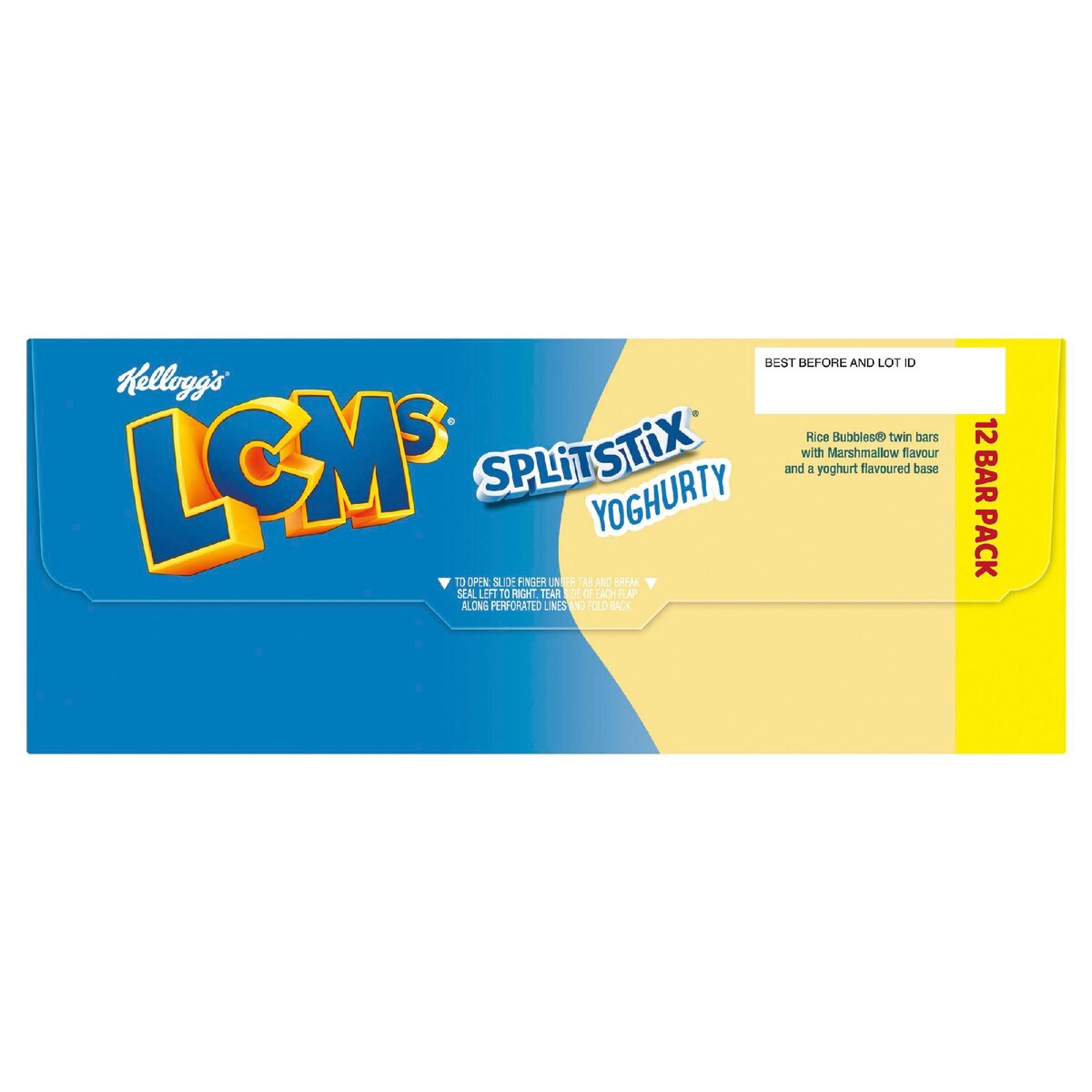 Kellogg's LCMs Split Stix Yoghurty Rice Bubbles Snack Bars 12 pack